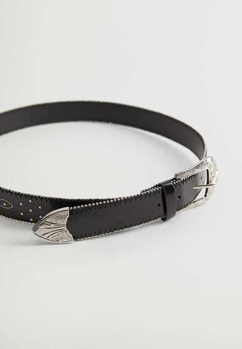 MANGO - Belt holly  - black