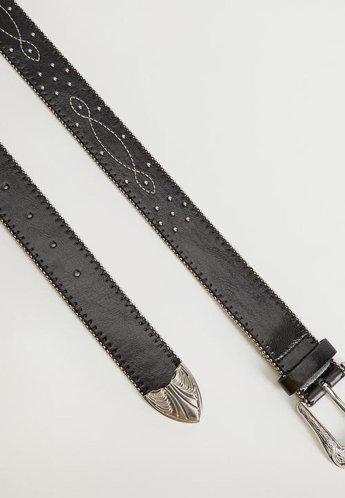 MANGO - Belt holly  - black