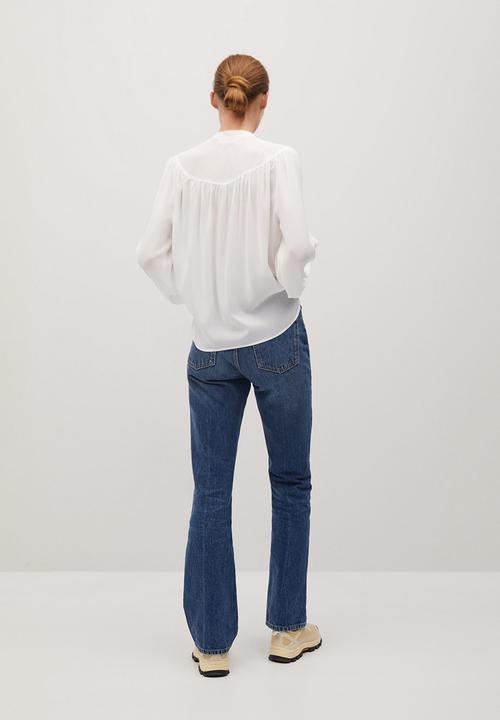 MANGO - Blouse mint - white
