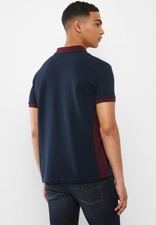 Diesel  - T-skatt polo - navy & burgundy