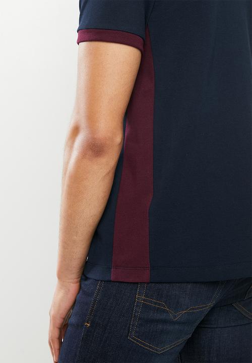 Diesel  - T-skatt polo - navy & burgundy