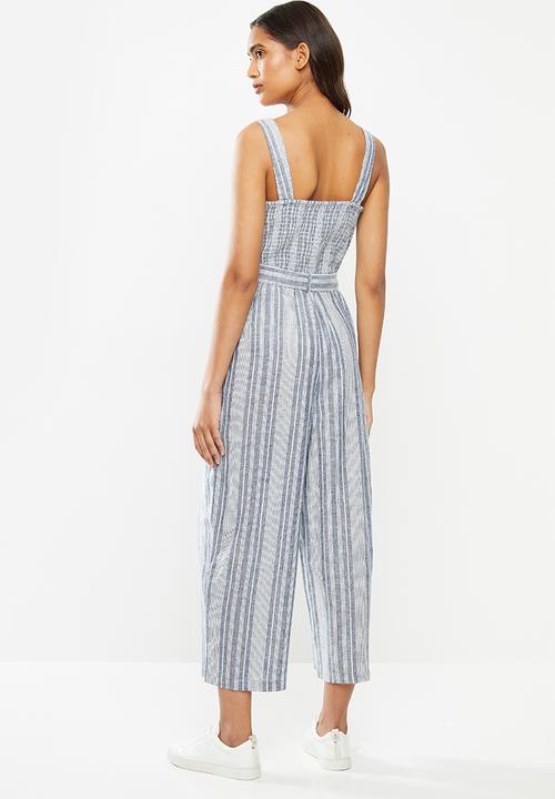 ONLY - Canyon strap crop life jumpsuit - blue