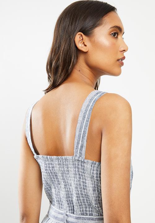 ONLY - Canyon strap crop life jumpsuit - blue