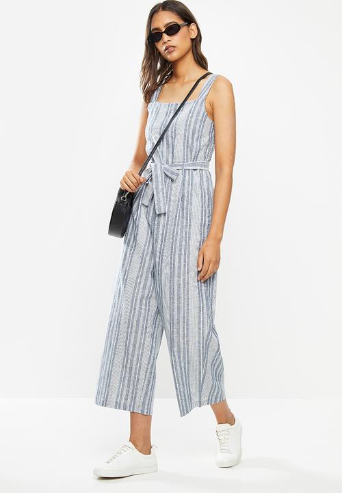ONLY - Canyon strap crop life jumpsuit - blue