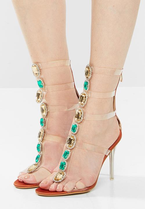 Public Desire - Spice heel - clear rust & green
