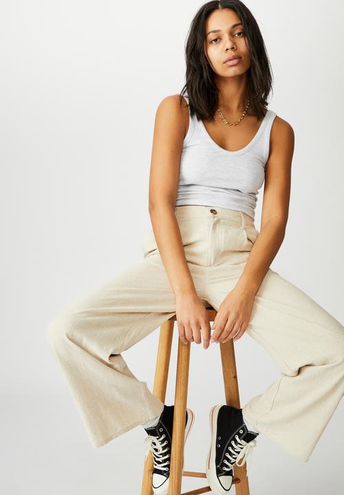 Cotton On - Cindy wide leg pant - latte marle
