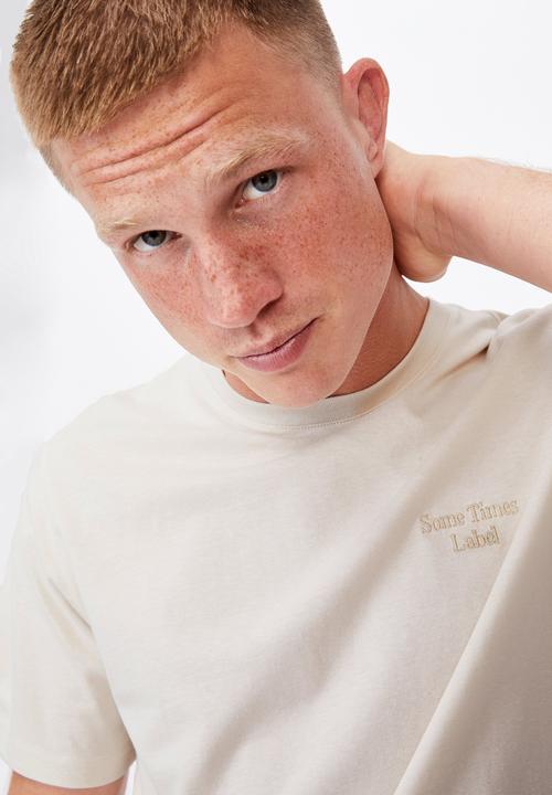 Cotton On - Tbar text T-shirt - bone