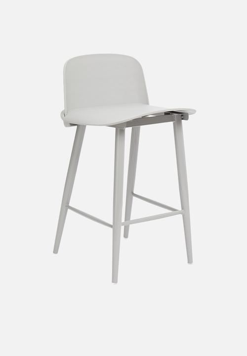 Sixth Floor - Embossed felix kitchen stool - light grey