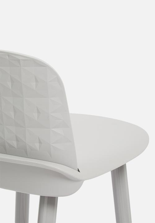 Sixth Floor - Embossed felix kitchen stool - light grey