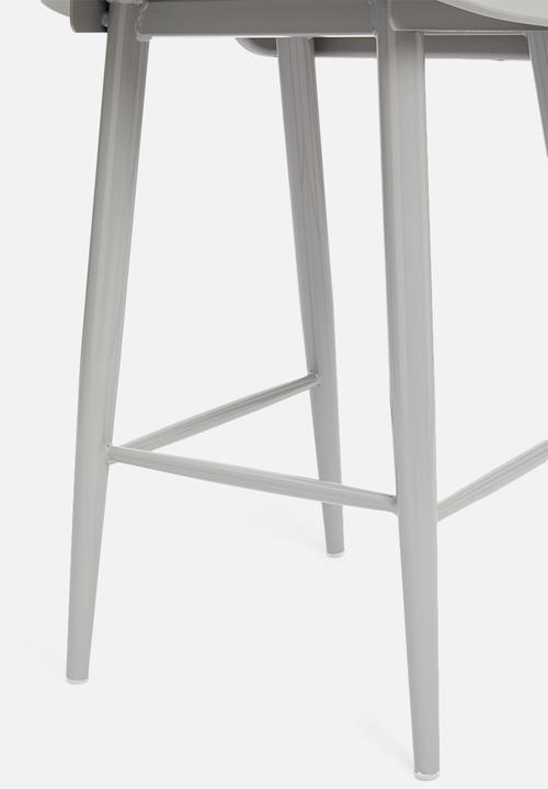 Sixth Floor - Embossed felix kitchen stool - light grey