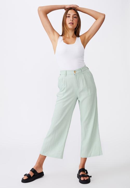 Cotton On - Cindy wide leg pant - lush green