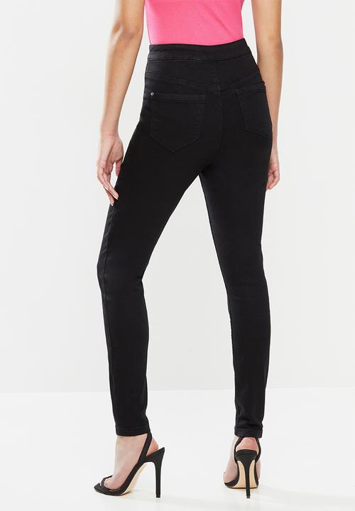 Missguided - Petite vice high waisted super stretch skinny jean - black