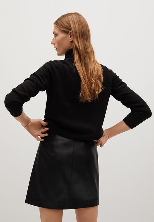 MANGO - Skirt fire - black