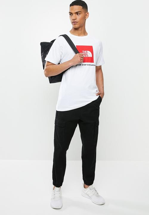 The North Face - Short sleeve rag red box tee -  white 