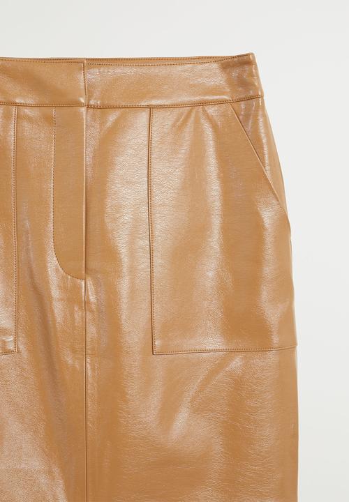 MANGO - Skirt boli - light beige