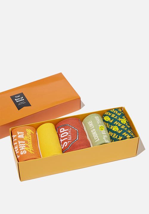 Cotton On - Adulting! box socks - multi