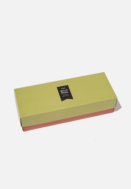 Cotton On - F#$k the week!! box socks - white