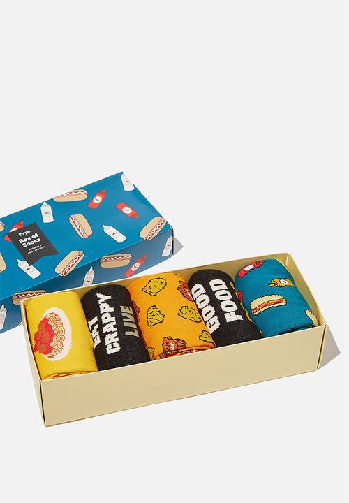Cotton On - Good mood, good food box sock - multi