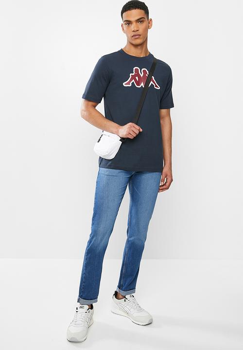 KAPPA - Logo zobi tee - navy & red