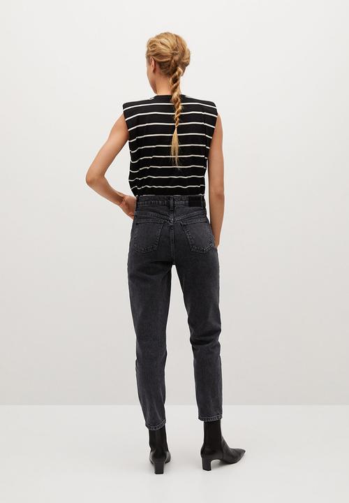 MANGO - Jeans mom - black