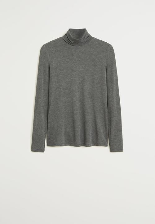 MANGO - T-shirt second - medium grey