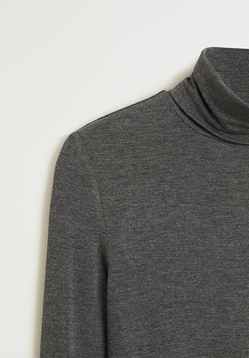 MANGO - T-shirt second - medium grey