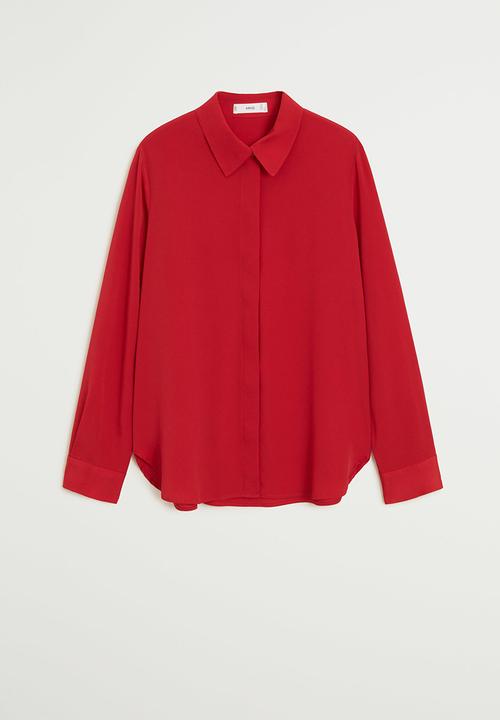 MANGO - Shirt basic - red