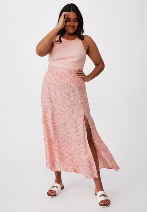 Cotton On - Curve turnback tank - sugar pink