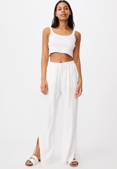 Cotton On - Getaway pull on pants - white