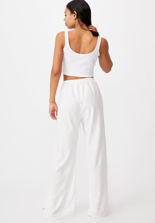 Cotton On - Getaway pull on pants - white