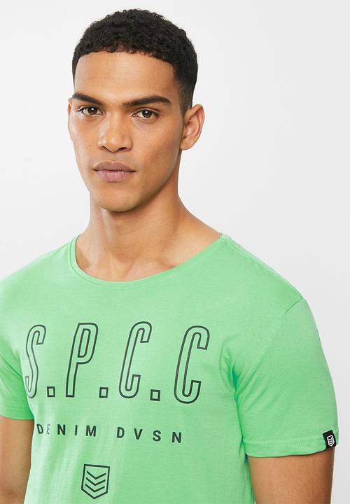 S.P.C.C - Addle fashion scooped hem t-shirt - quiet wave