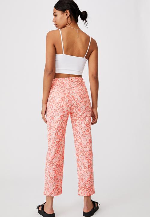 Cotton On - Happy pants - emma floral sugar pink