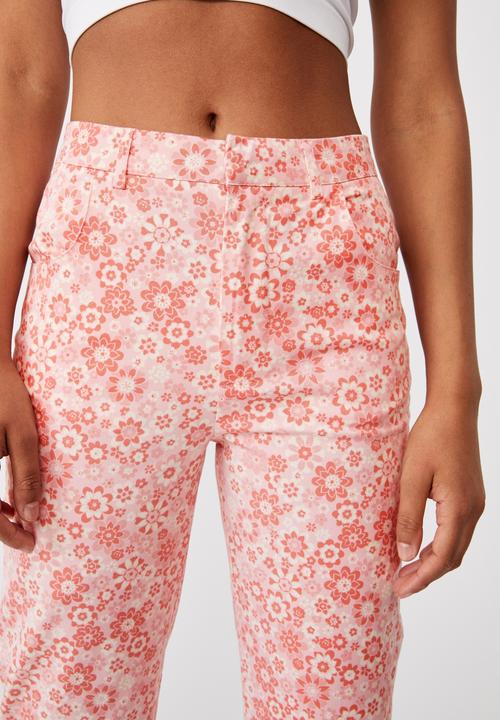 Cotton On - Happy pants - emma floral sugar pink