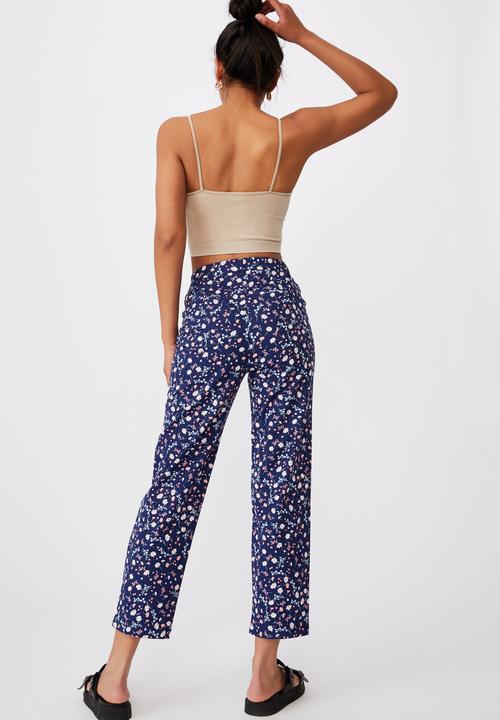 Cotton On - Happy pants - jordie floral medieval blue