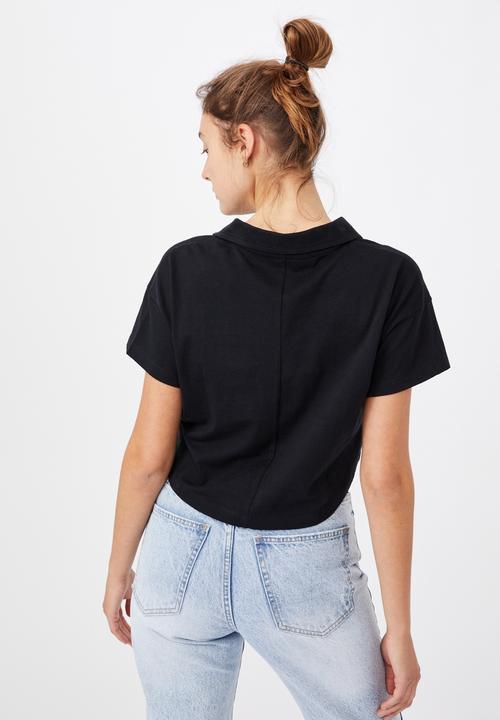 Cotton On - Ryan short sleeve polo - black