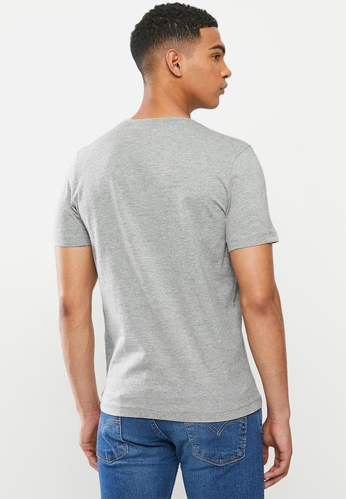 Alpha Industries - Alpha logo print tee - grey melange