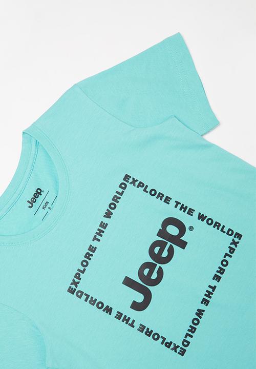 JEEP - Dallas short sleeve graphic print tee - aqua