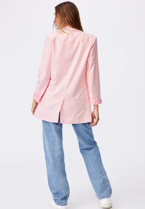 Cotton On - Ultimate linen blazer - sugar pink