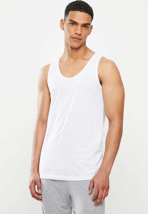 Jockey - 3 Pack eyelet vests - white
