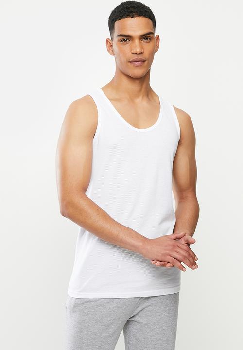 Jockey - 3 Pack eyelet vests - white