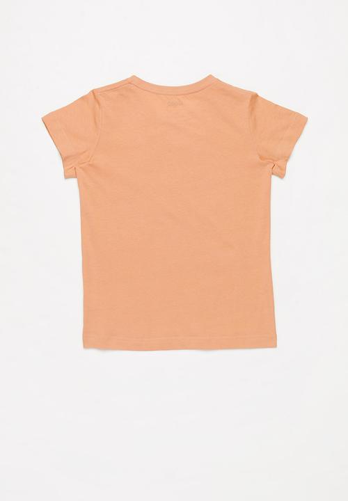 JEEP - Renae short sleeve logo tee  - coral melange