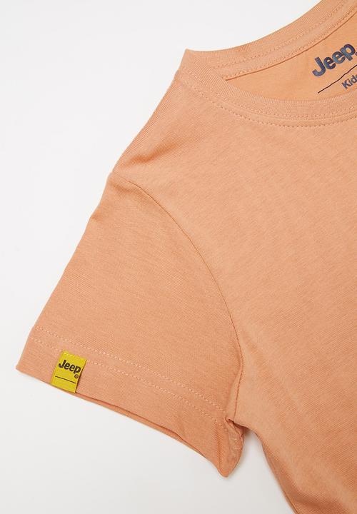 JEEP - Renae short sleeve logo tee  - coral melange
