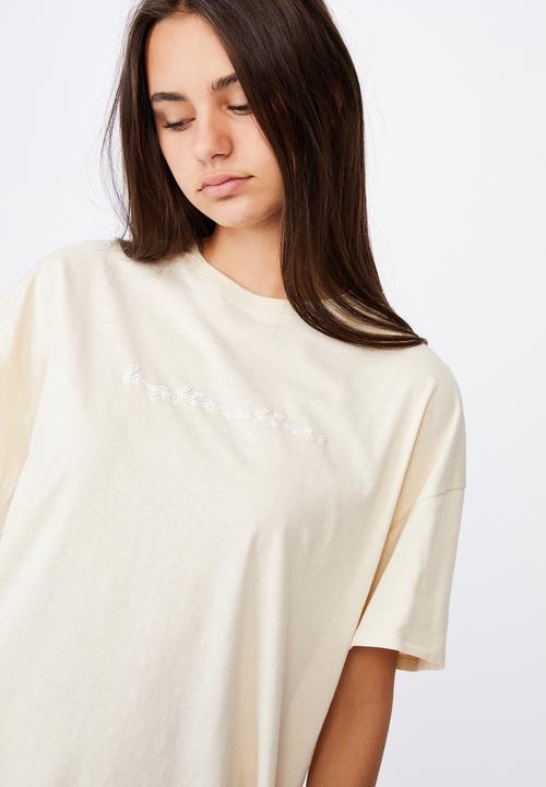 Factorie - Super relaxed graphic tee - fog