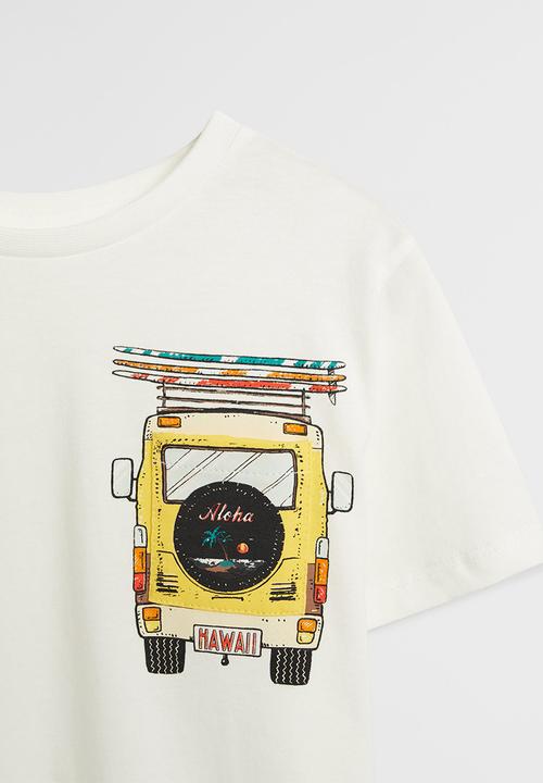 MANGO - Pocket print short sleeve tee - white