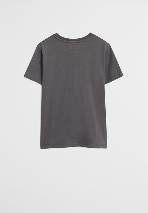 MANGO - Pocket print short sleeve tee - grey
