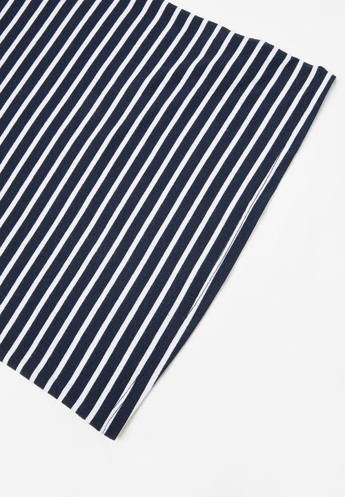 POLO - Paige striped short sleeve tee - red & navy 