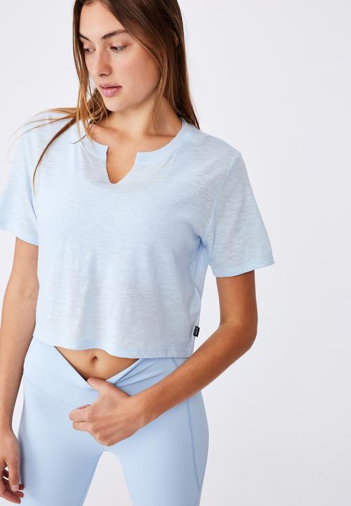 Cotton On - All things fabulous cropped tshirt - baby blue