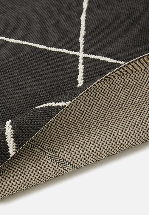 Hertex Haus - Criss cross jet (160x230) - dark grey 