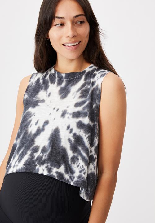 Cotton On - Maternity all things fabulous tank - black tie dye