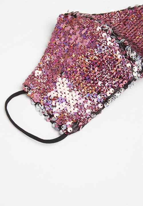 Superbalist - Reversible sequin face mask - multi